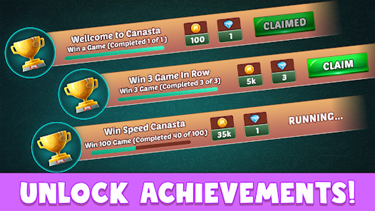 Canasta Plus Offline Card Game Image