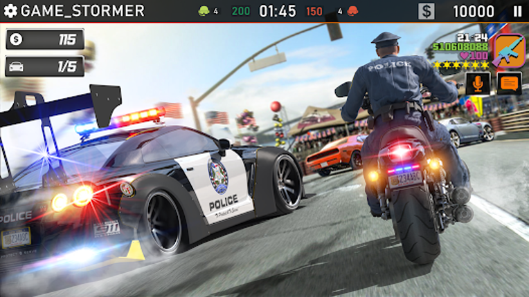 Bike Chase 3D Police Car Games screenshot