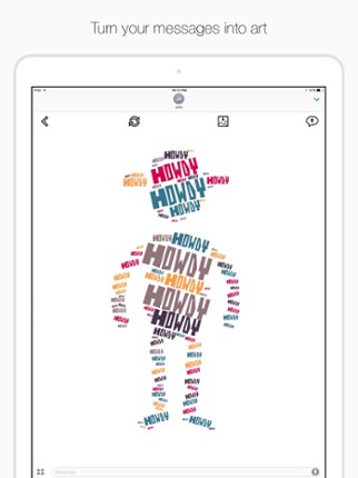 Text Mess - turn your messages into art screenshot