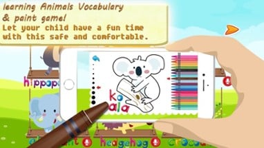 Animal Vocab &amp; Paint Game - Sketchbook for kids Image