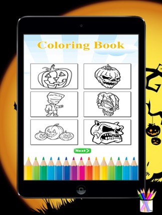 Coloring Book Happy Halloween Free Game For Kids screenshot