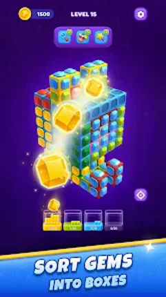 Gem Mosaic: 3D Sort Puzzle screenshot
