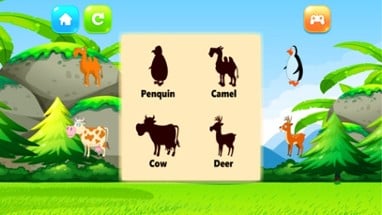 Vocabulary Animal Puzzle Matching Shadow for Kids Image