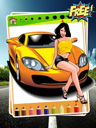 Car Coloring Book - car painting for kids toddlers and preschoolers kindergarten free games screenshot