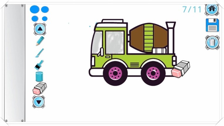 Car Coloring Painting And Drawing Game for Baby or Kid Doodle Picture screenshot