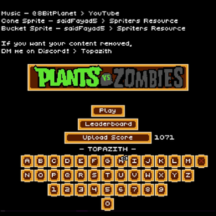 Plants Vs Zombies NES Demake Image