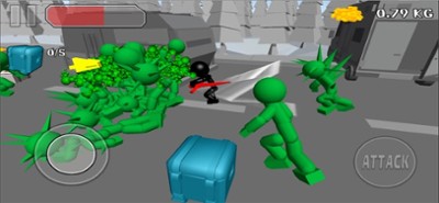 Stickman Killing Zombie 3D Image