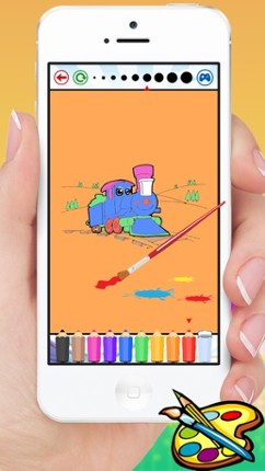 Train Coloring Book - Cute Drawing for Kids Free Games screenshot