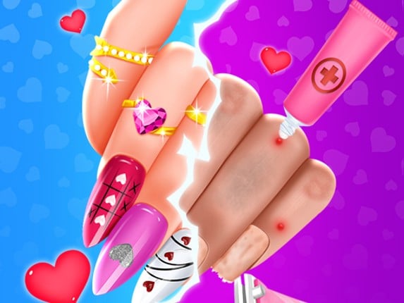 Valentine Nail Salon Game Cover