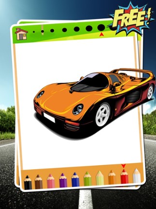 Car Coloring Book - car painting for kids toddlers and preschoolers kindergarten free games screenshot
