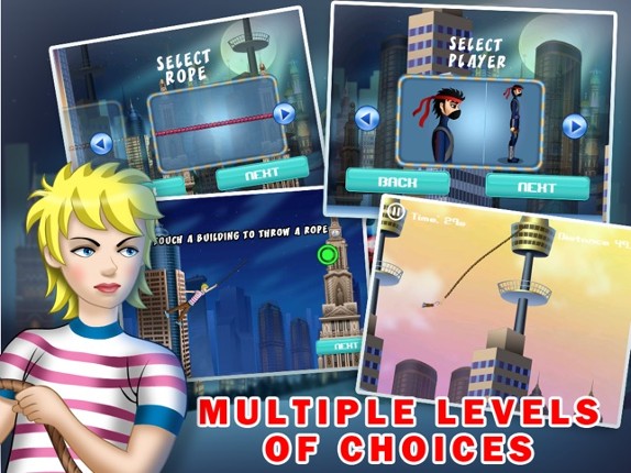 City Spider Swing-ing Free : Cool addictive world surfers escape game , the best bouncy app for boys and kids screenshot
