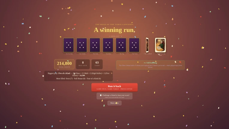 Tumble: A Cozy Dice Roguelite Image