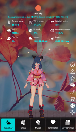 Cute virtual assistant screenshot