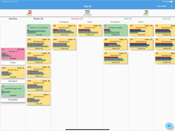 Kanban Simulator screenshot