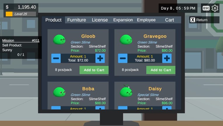 Slime Store Simulator screenshot