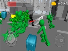 Stickman Killing Zombie 3D Image