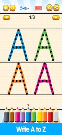 ABC Writing &amp; Animals Coloring Image