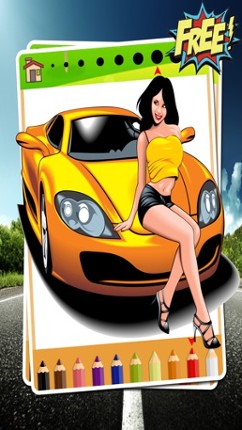 Car Coloring Book - car painting for kids toddlers and preschoolers kindergarten free games screenshot