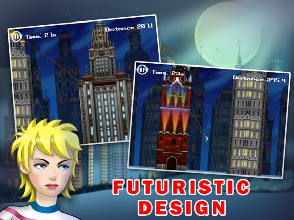 City Spider Swing-ing Free : Cool addictive world surfers escape game , the best bouncy app for boys and kids screenshot