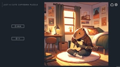 Just a Cute Capybara Puzzle Image