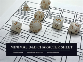 Minimal D&D Character Sheet Image