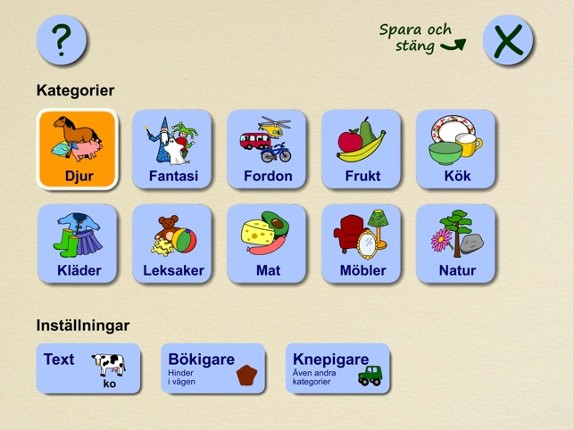 Sakletaren - Kategorier Image