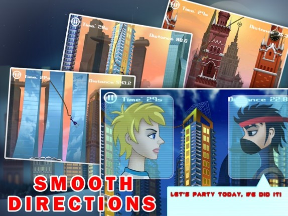 City Spider Swing-ing Free : Cool addictive world surfers escape game , the best bouncy app for boys and kids screenshot