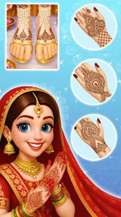 Royal Bride Mehndi Salon Game screenshot