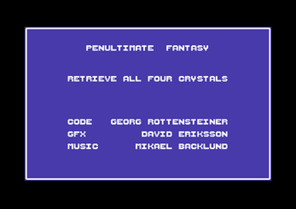 Penultimate Fantasy (C64 Cartridge) Image
