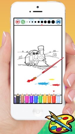 Train Coloring Book - Cute Drawing for Kids Free Games screenshot