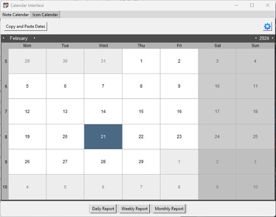 Calendar Notess screenshot