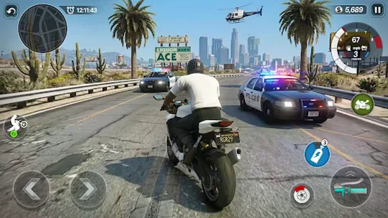 US Moto Wheelie Crime Games 3d screenshot