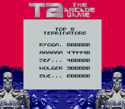 T2: The Arcade Game (ターミネーター2) SGB Enhanced (Super Game Boy) Image
