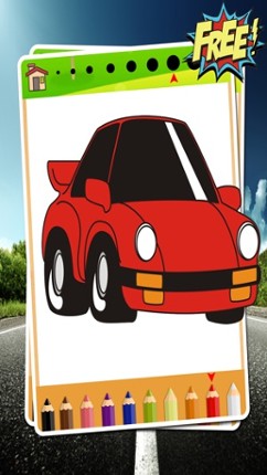 Car Coloring Book - car painting for kids toddlers and preschoolers kindergarten free games screenshot