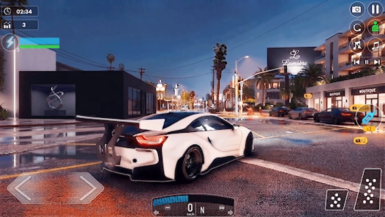 Real Car Driving Night Racing Image