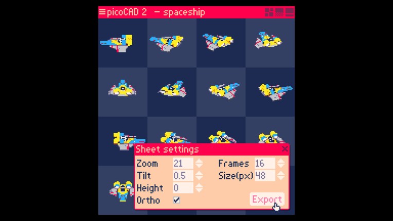 picoCAD 2 screenshot