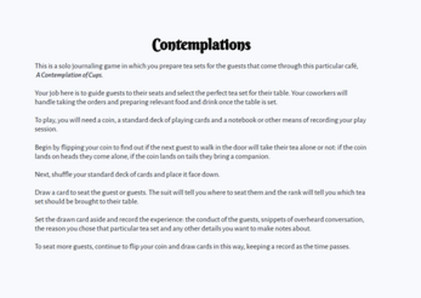 A Contemplation of Cups Image