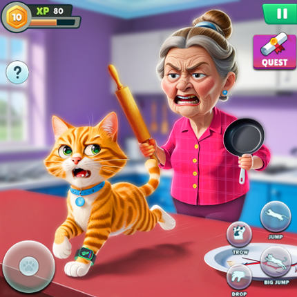 Bad Cat Chaos: Prank Gran Sim Image