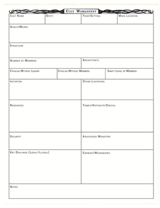 Cults of Cthulhu Free Handouts Pack (Call of Cthulhu) Image