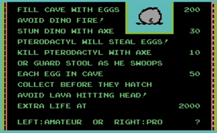 Caveman (VIC 20) screenshot