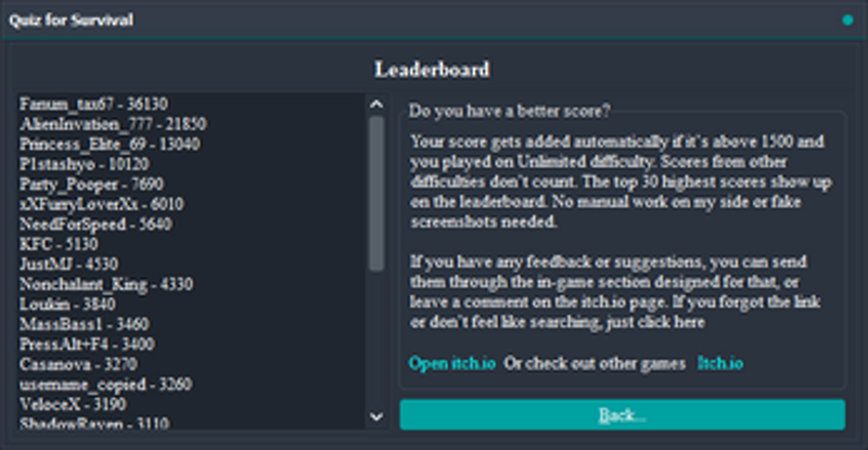 Quiz for Survival screenshot