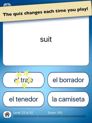 Spanish Vocabulary Practice screenshot