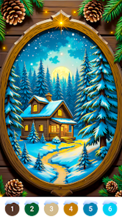 Winter Snow Color by Numbers screenshot