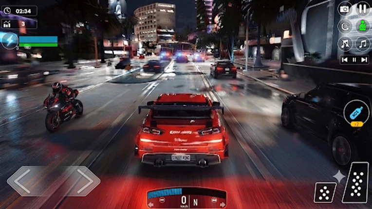 Real Car Driving Night Racing Image