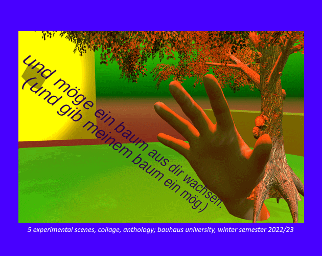 Games like 5 experimental scenes, collage, anthology; bauhaus university, winter semester 2022/23