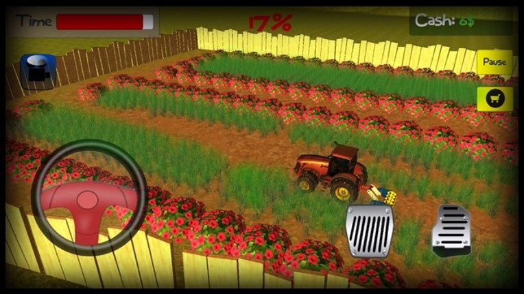 Lawn mowing &amp; harvest 3d Tractor farming simulator Image