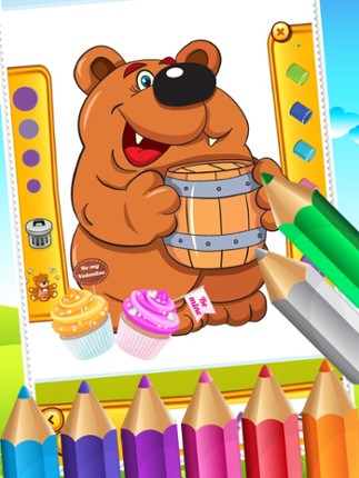 Teddy Bear Coloring Book Drawing for Kid Games screenshot
