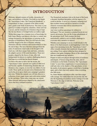 Apocalypse Codex: The Catalysm Handbook screenshot