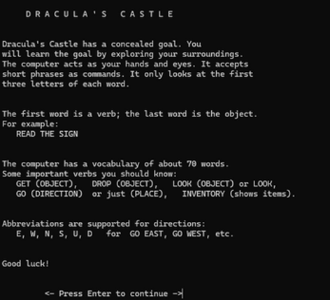 Dracula’s Castle Adventure Image