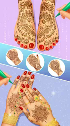 Royal Bride Mehndi Salon Game screenshot